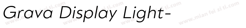 Grava Display Light字体转换